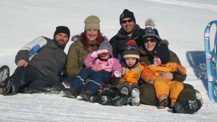 Famiglia Giorgetti sulla neve